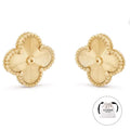 KLOVAR LONDON Van Cleef Gold Clover Earrings 925 Silver 18k Gold Plated