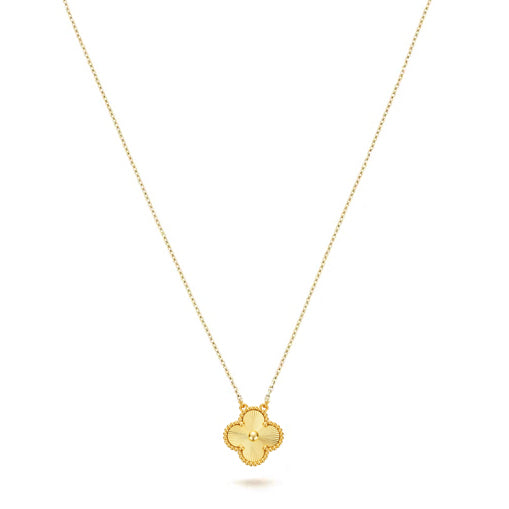 KLOVAR LONDON Van Cleef Gold Clover Necklace 925 Silver 18k Gold Plated