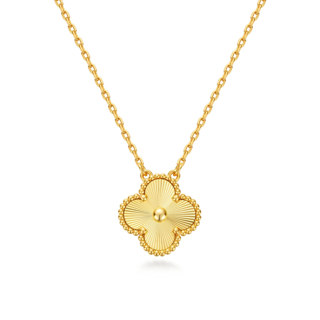 KLOVAR LONDON Van Cleef Gold Clover Necklace 925 Silver 18k Gold Plated