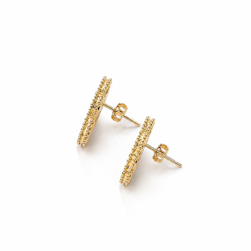 Van Cleef Earrings Gold - KLOVAR LONDON - 18K Gold Plated Lucky Clover