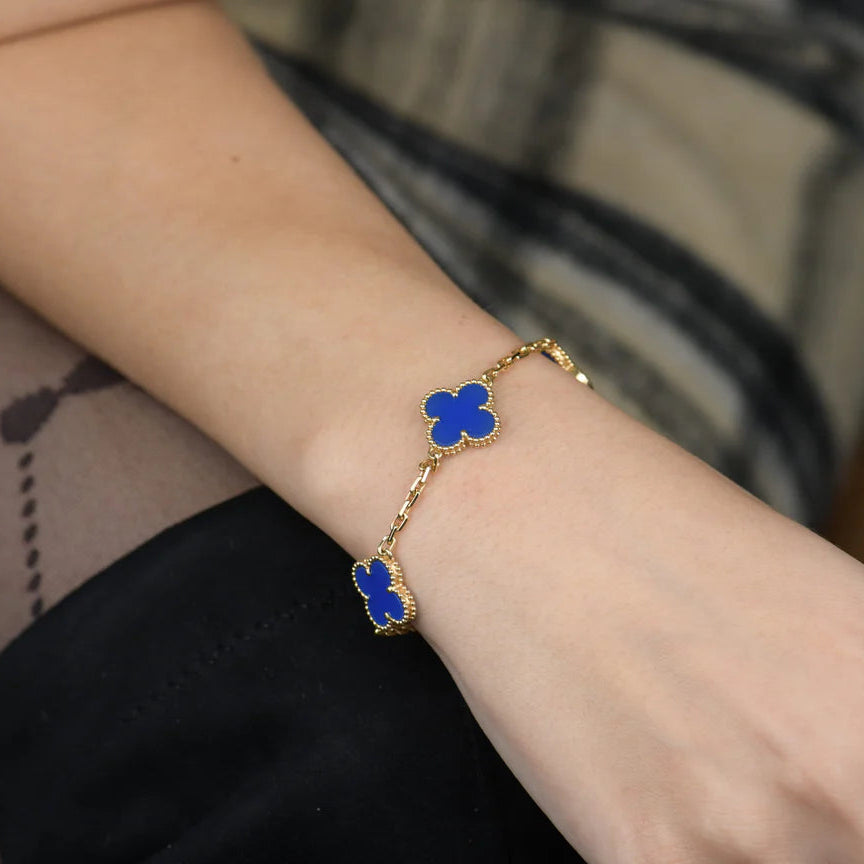 Van Cleef Clover Blue Bracelet - KLOVAR LONDON