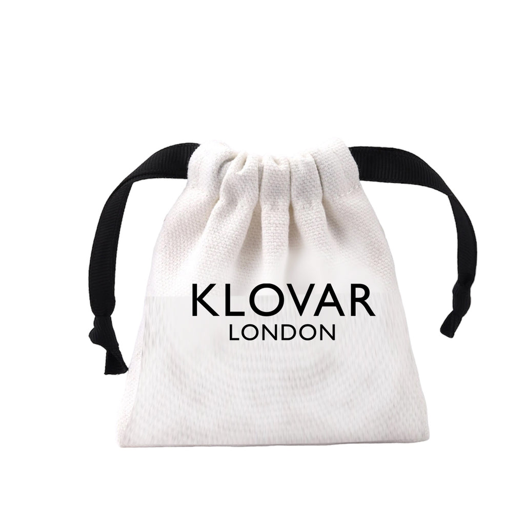 KLOVAR LONDON Black Clover Bracelet 925 Silver 18k Gold Plated