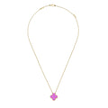 KLOVAR LONDON Purple Clover Necklace 925 Silver 18k Gold Plated