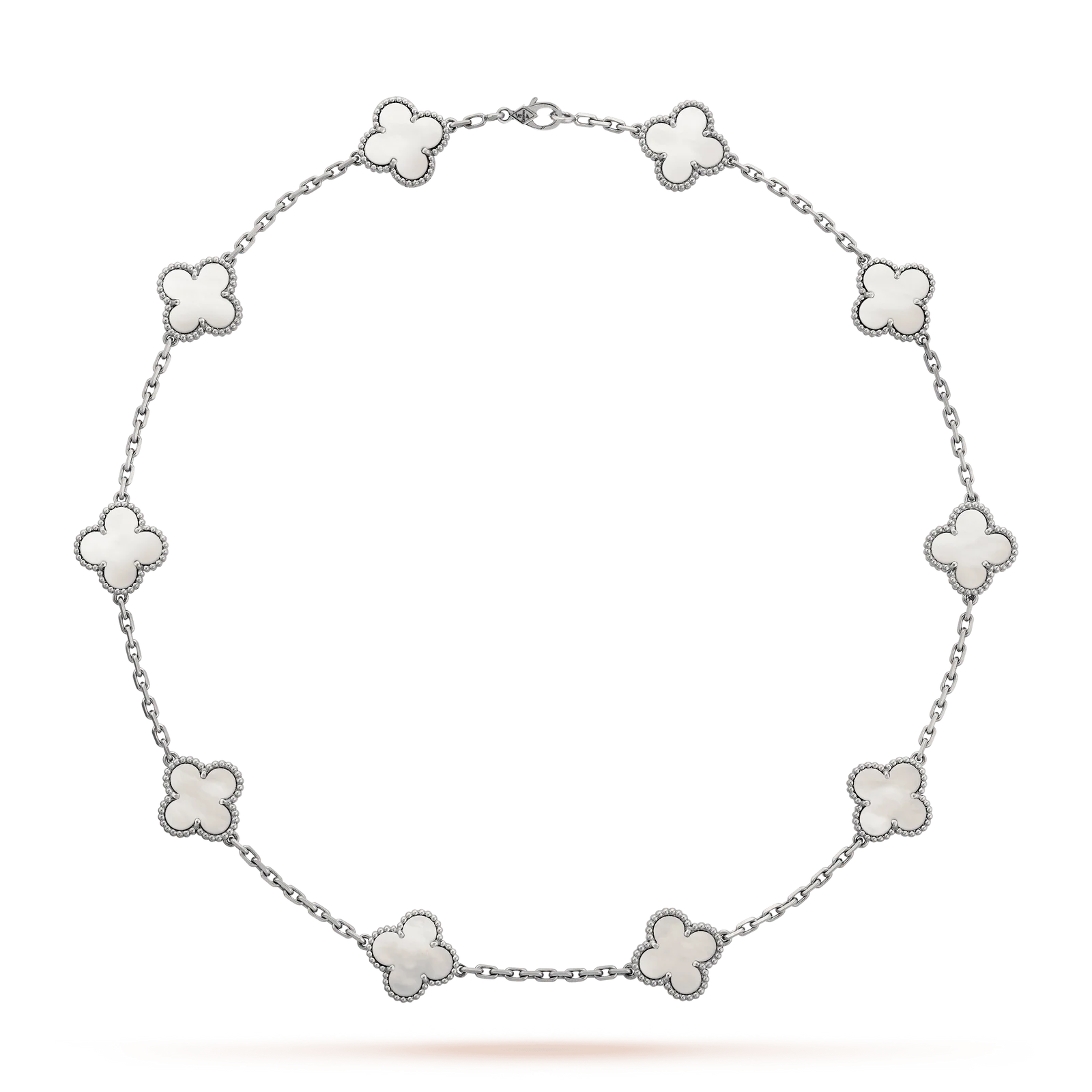 KLOVAR LONDON Silver Clover 10 Motif Necklace 925 Silver
