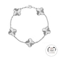 KLOVAR LONDON Silver Clover Bracelet 925 Silver 18k Gold Plated