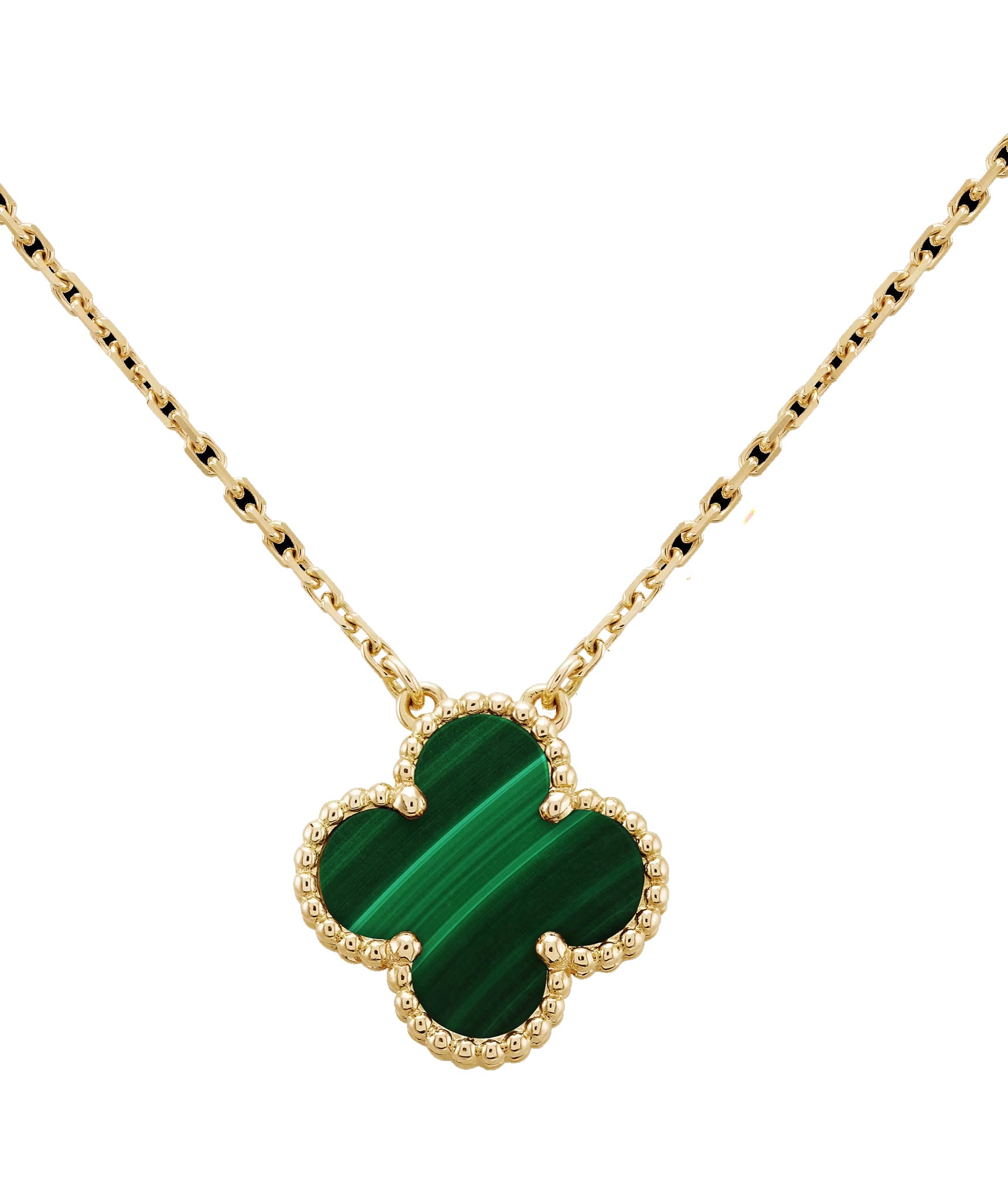 KLOVAR LONDON Green Clover Necklace Earrings Bracelets Set 925 Silver 18k Gold Plated