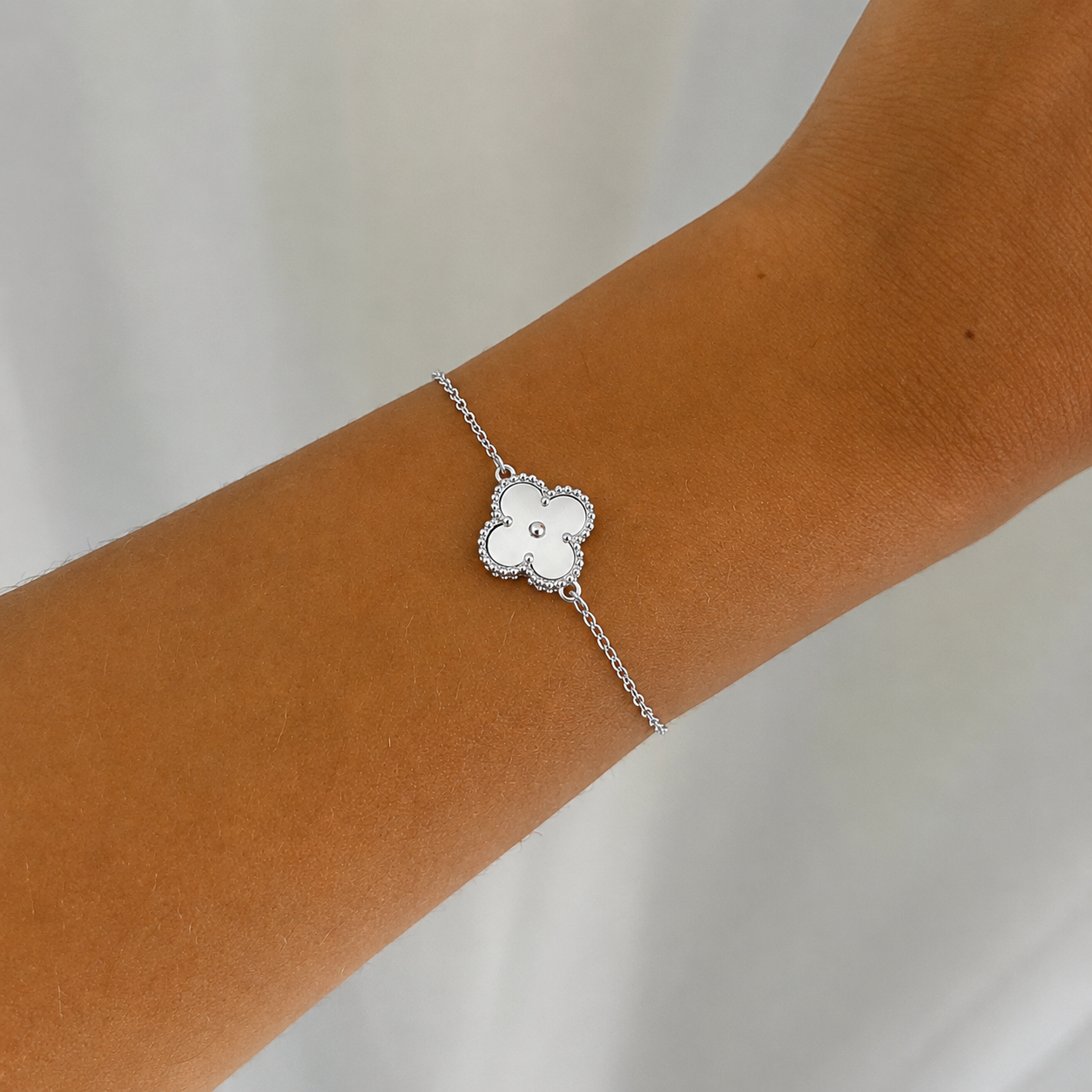 KLOVAR LONDON Silver Single Clover Bracelet 925 Silver
